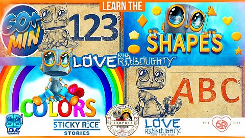 Learn Colors, shapes, ABCs, 123s + More Educational Nursery Rhymes & Kids Songs - Love Roboughty