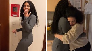 Woman shocks her family in Germany with surprise visit