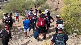Woman rescued in east Mesa after hurting her ankle