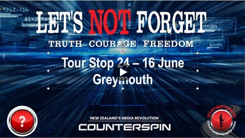 Let's Not Forget Tour Stop 24 - Greymouth - 16 June 2022