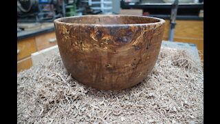Wood turning a bowl