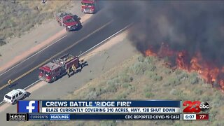 Crews battle "Ridge Fire"