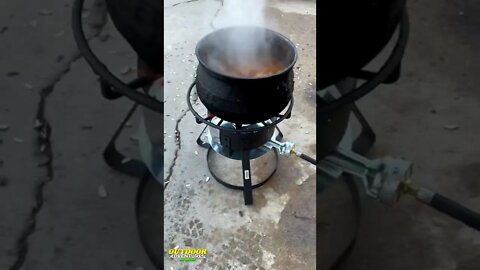 How to cook a stew outdoor with a propane cooker￼