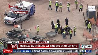 Worker injured at stadium construction site