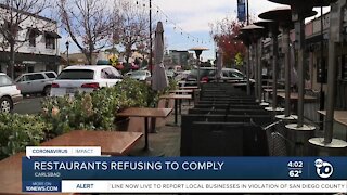 Restaurant owners refusing to comply