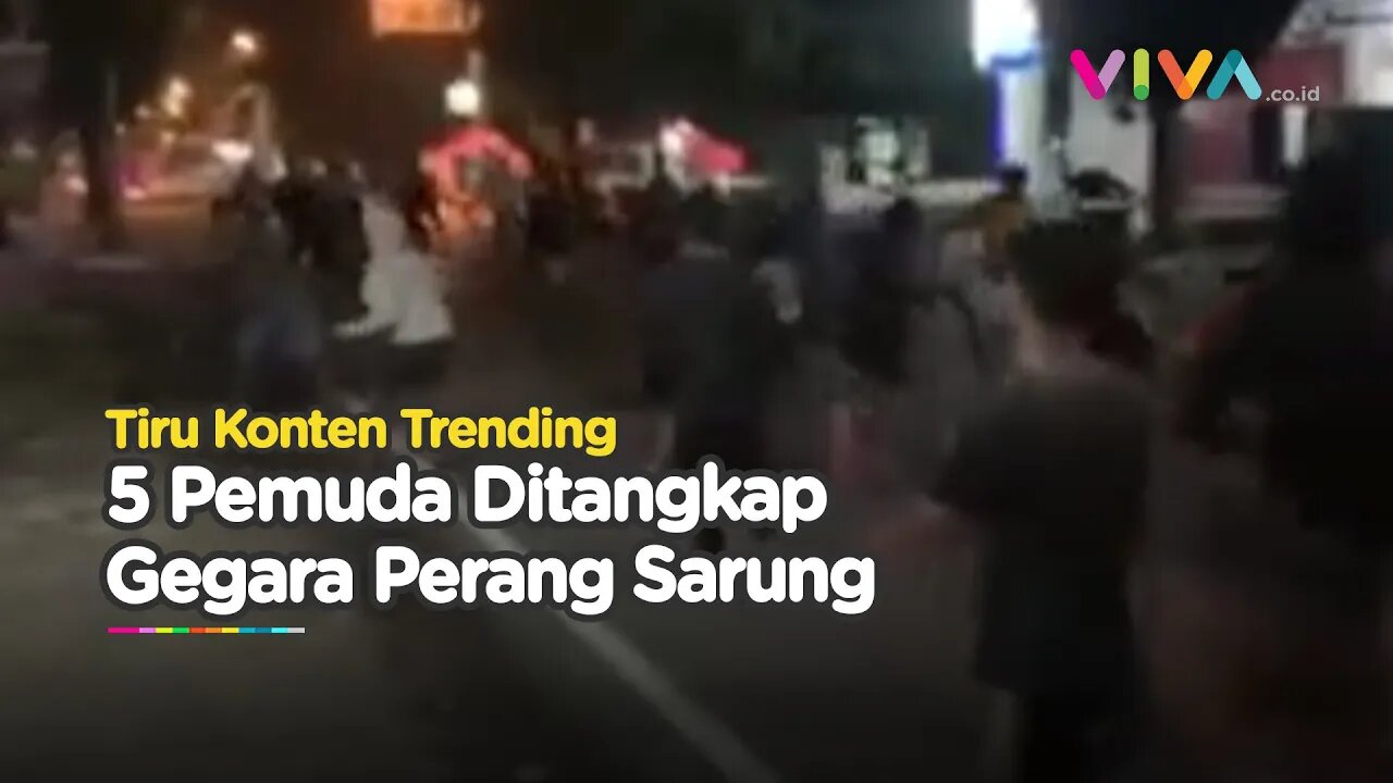 Ngerinya Perang Sarung Di Bojonegoro, Lima Pemuda Diamankan