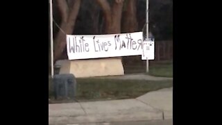 California City Removes "White Lives Matter" Banner, Says It's "Despicable"