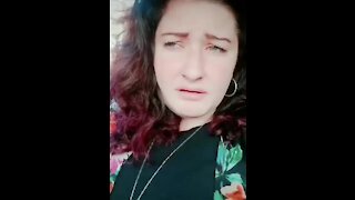 Woman gives public service announcement about Reese's eggs.MOV