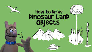 How to Draw Dinosaur Land Objects