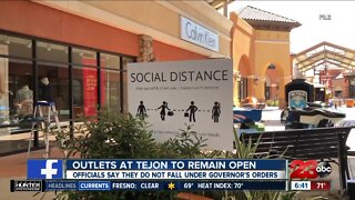 Outlets at Tejon remain open