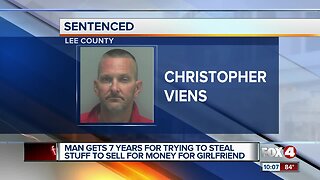 Man sentenced to 7 years after being caught in the act stealing