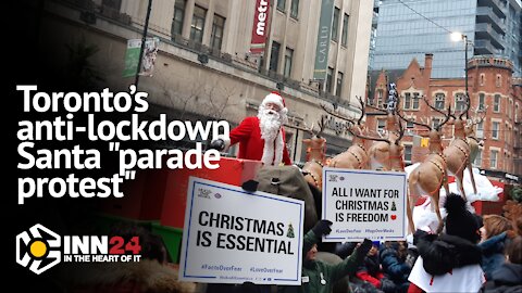 [PROMO] Toronto's antilockdown groups organie Santa protest parade | December 2020
