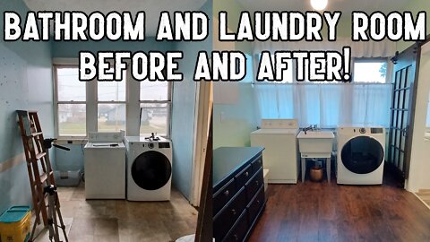 Bathroom and Laundry room makeover Before and After!