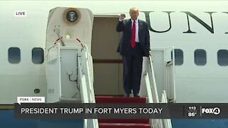 President Donald Trump visits Southwest Florida for a private event