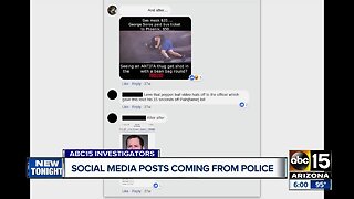 Social media posts coming from police