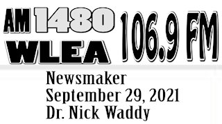 Wlea Newsmaker, September 29, 2021, Dr. Nick Waddy