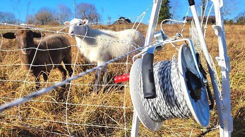 Simple Electric Fencing for Sheep Using Geared Reels