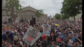 London FREEDOM Protest 26/6/21 - Downing Street