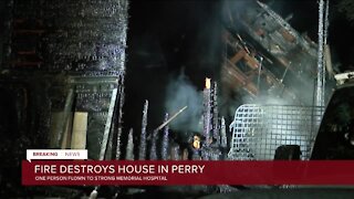Overnight fire destroys home in Perry