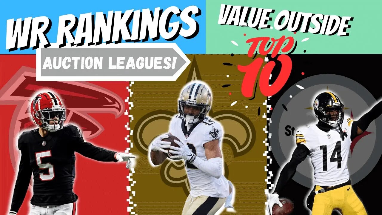 2023 Fantasy Football WR Rankings(Auction League) Part 2