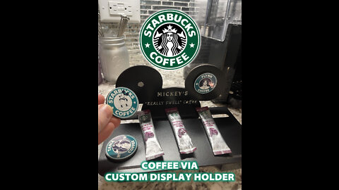 STARBUCKS Coffee Via Display Holder with Custom Disney Magnetic Coins #starbucks #disney #coffee