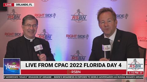 Closing Remarks from Fr. Frank Pavone with RSBN's own Brian Glenn at CPAC 2022 in Orlando, FL