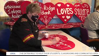Giant hearts raise money for Independence arts district