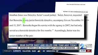 One year since Detective Sean Suiter's death and details are still foggy