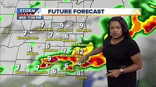 Chance of thunderstorms Wednesday evening