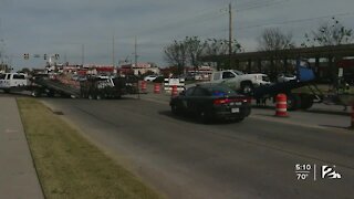 One person in custody after chase involving stolen truck ends in east Tulsa