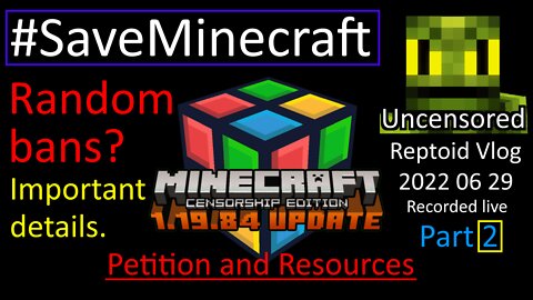 Part 2. #SaveMinecraft Discussion on the 1.19.84 'Chat Report' SECURITY PROBLEM - Community action