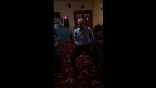 Drunken husband busts out hilarious dance moves