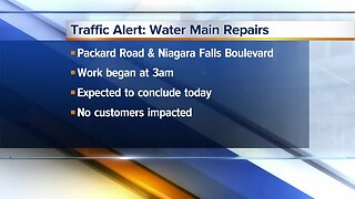 Water main break repairs impact traffic in Niagara Falls