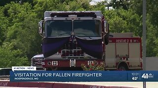 Fallen Independence firefighter honored at drive-through visitation