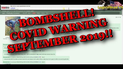 4chan /pol BOMBSHELL!! - Sept 2019 COVID WARNING!!!