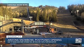 Arizona Snowbowl delays opening day 'until further notice' due to warm weather, no snow