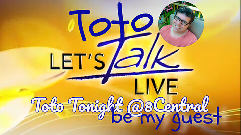Toto Tonight LIVE @8 Central "Be My Guest - Toto Talk LIVE"