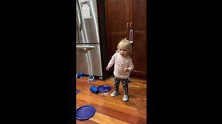 Happy toddler can't stop dancing to Miley Cyrus