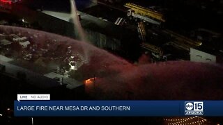 Large fire at a recycling plant in Mesa