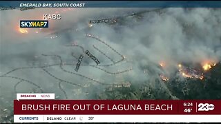Brush fire forces evacuations in Laguna Beach
