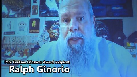 Ralph Ginorio recipient of the Pete Coulson Lifesaver Award