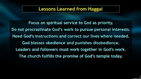 Video Bible Study: Haggai - #6