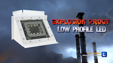 Low Profile Explosion Proof LED Light - Class I, II - Corner Mount - Paint Spray Booth Rated
