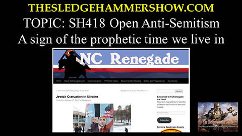 the SLEDGEHAMMER show SH418 Open Anti-Semitism