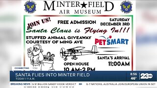Santa Claus flies to Minter Field