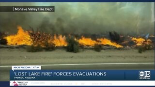 'Lost Lake Fire' burns along California-Arizona border