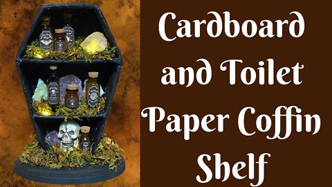 DIY Coffin Shelf | Cardboard Coffin | DIY Halloween Decor | Cardboard Craft | Halloween DIY