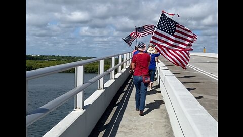 American Flag Walk - April 16, 2022 - Vero Beach, FL - *We walk Barber Bridge every Saturday 10 am*