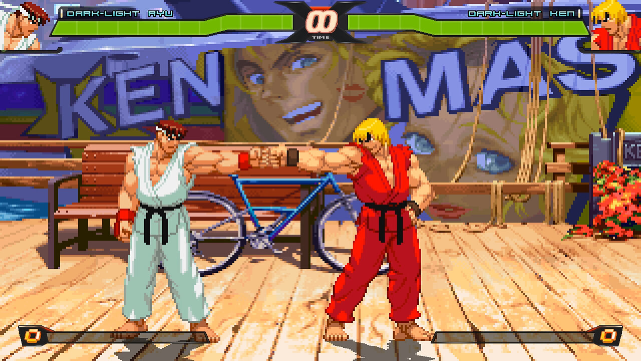 Street Fighter HD Mugen - Ryu vs Ken Gameplay Footage!! 