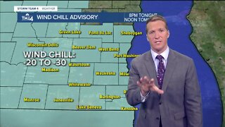 Wind chill as low as -20, advisories issued for SE Wisconsin